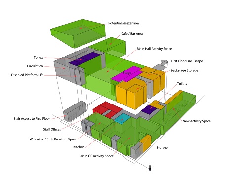 3D drawing Community Centre